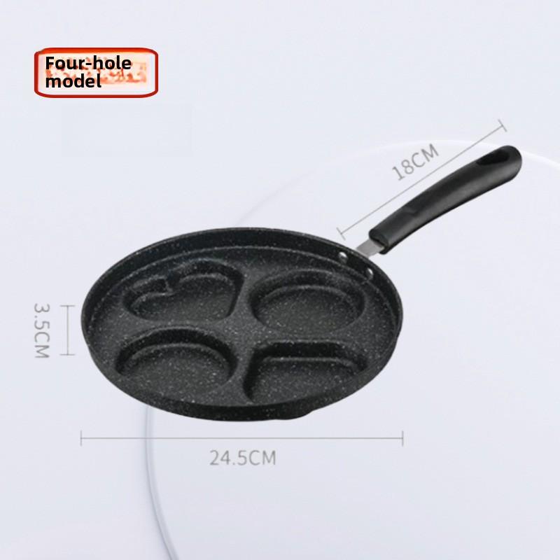 

Четырехсекционная сковорода для жарки яиц в форме сердца с антипригарным покрытием для универсальных плит Four hole model