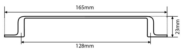 Handle railing for furniture kitchen drawers gold loft retro modern 128