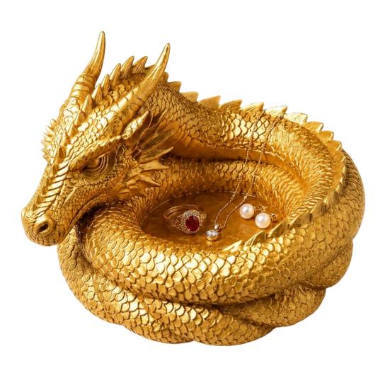 3D Printed Fantasy Dragon Catchall, Gothic Dragon Catchall Bowl, Desktop Key Storage Tray, Jewelry Tray Organizer, Desk Companion for Home Office Room