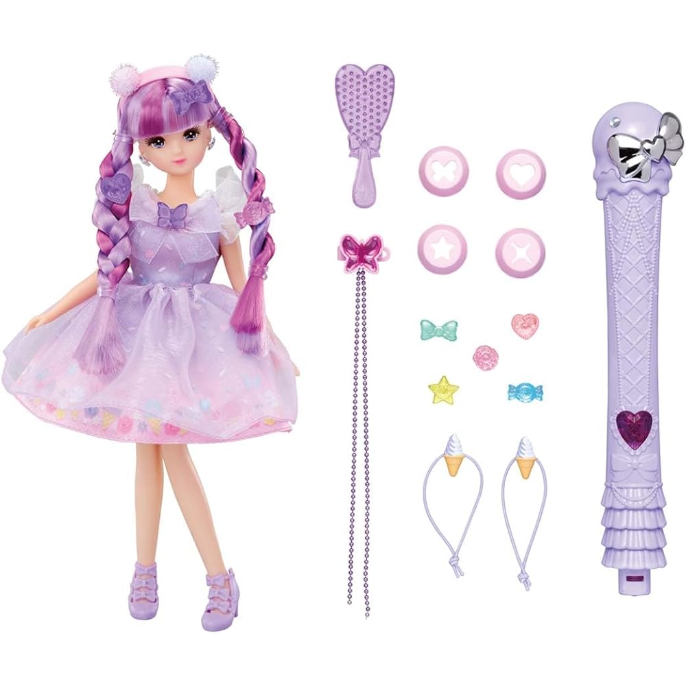 Takara Tomy Licca-chan Doll Color Change Gelato Moe-chan Dress-Up Toy for Kids 3 Years and Up