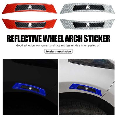 2pcs Car Reflective Strips Warning Stickers Emblem Auto Styling Accessories For Vauxhall Corsa Astra Mokka Grandland Crossland
