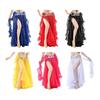 Twelve High Saturation Color Choices Belly Dance Skirt With Leaf Curl And Double Slit For Professional Stage Use