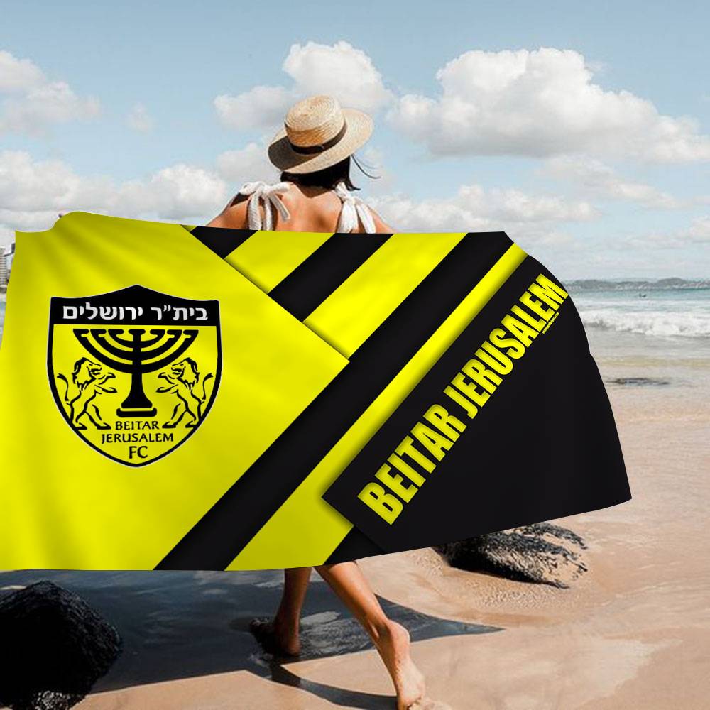 B-Beitar J-Jerusalem F-Fc Microfiber Printed Beach Towel Mountain Climbing Yoga Beach Swimming Running Absorbent Soft Towel