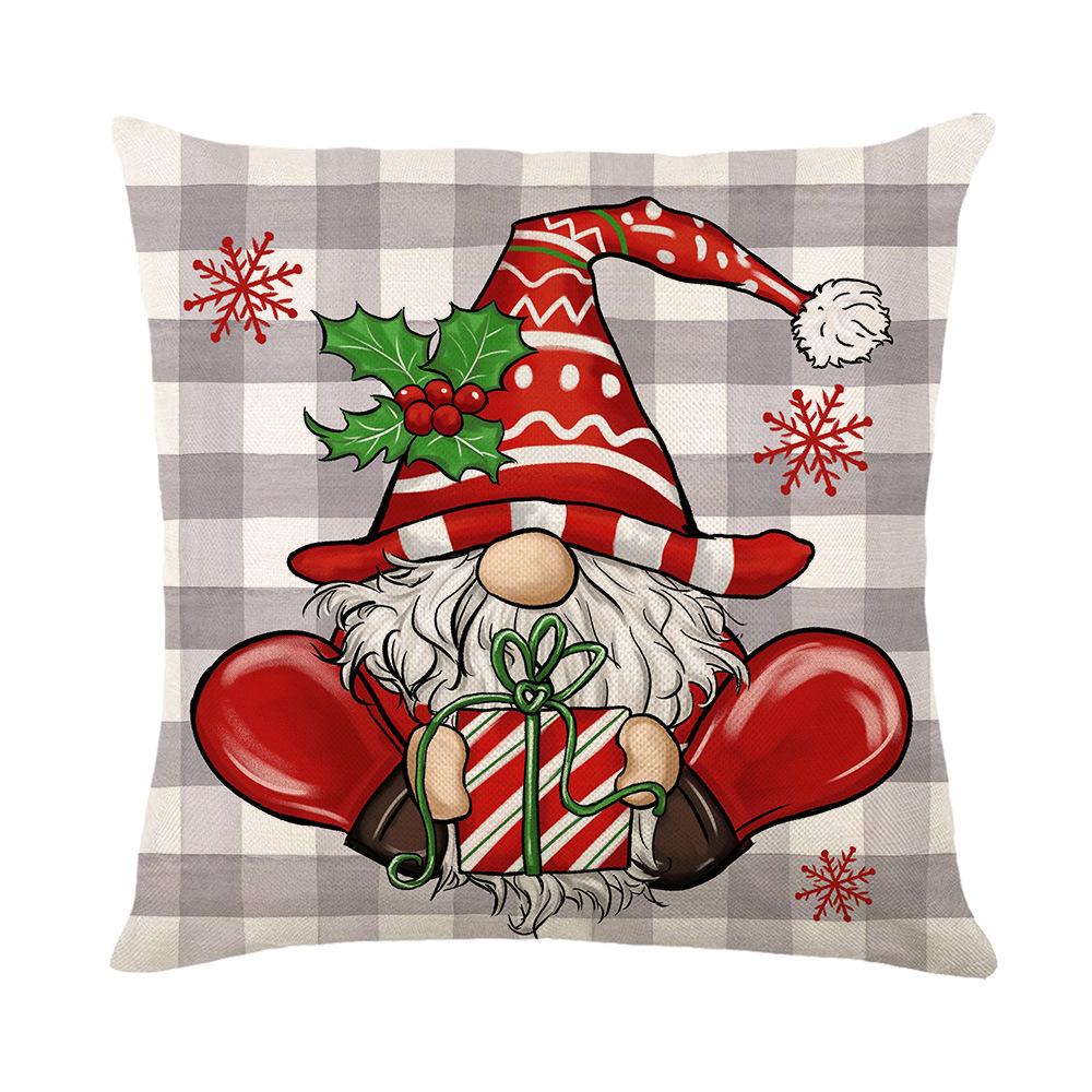 Christmas Linen Pillow Cover Christmas Decoration Sofa Pillow Living Room Pillow Cover Home