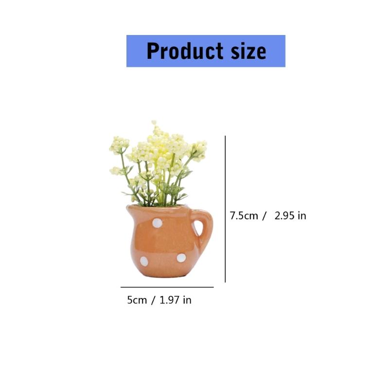 8Pieces Mini Magnetic Vases For Refrigerator Strong Hold Resins Flower Pot Fridge Magnets Kitchen Home Decoration Gift