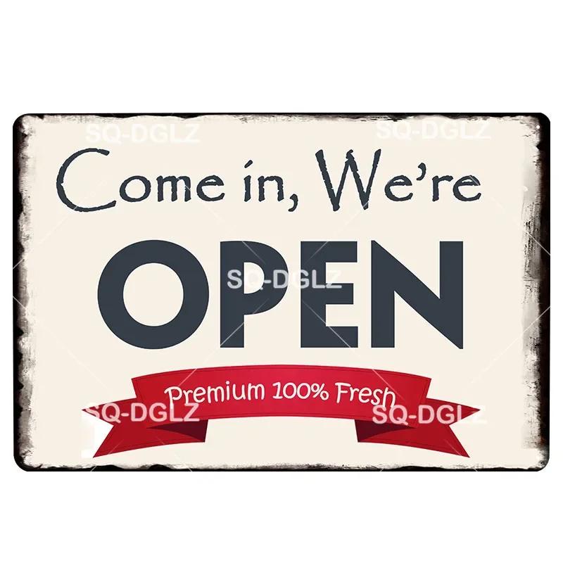 Metzgerei Vintage Metall Zeichen Frische Bauernhof Dekor Zinn Zeichen Pub Teller Fleisch Detail Metall Handwerk Malerei Plaketten Kunst Dekoration