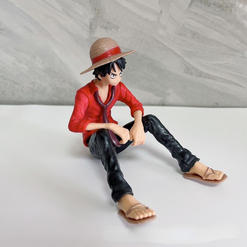 One Piece Hand-made Sitting Position Luffy Stylist Model Car Ornaments Center Console Animation Peripherals