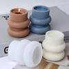 Silikonová forma na svíčku s pruhy, 3D geometrická válcová vonná svíčka, mýdlo, sádrová betonová forma na lití, DIY řemesla, domácí dekorace