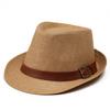 Straw Hat Men's Fashion Sunshade Top Hat Women's British Retro Jazz Hat Gentleman's Hat Sun-proof Straw Hat