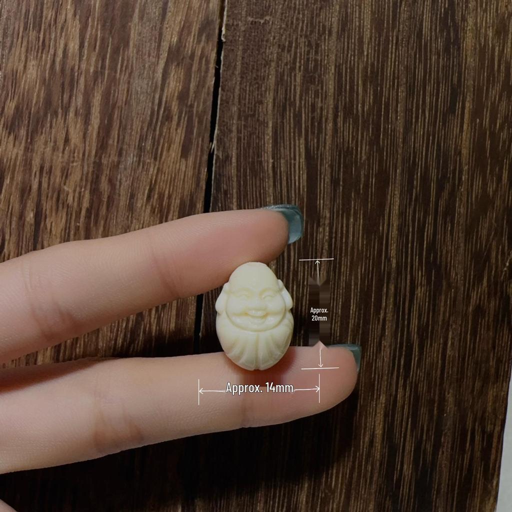 Pingente de Joia DIY Esculpido Branco Marfim: Acessórios Estilo Três Passos