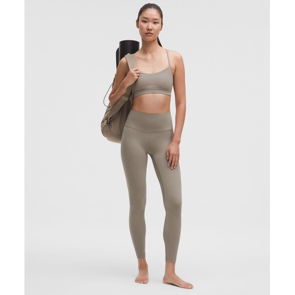 Lululemon Flow Y BrA Nulu  Light Support  A C Cups wArm Ash greY