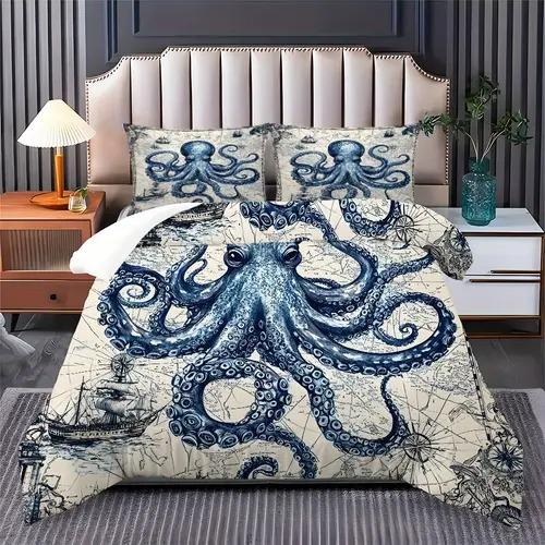 Comforter Octopus With Octopus Pattern Suitable For Children Boys Girls And Adults Soft Comfortable Breathable
