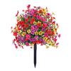 23.62 in Faux Flower Garden Stakes with Ground Stake Fake Outdoor Flowers Multicolor No Fade Easy Install for Yard Lawn Decor