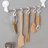 Wear-resistant Windproof Lock Hook S Shaped Shower Curtain Hooks Practical Crossbar Clothes Hook