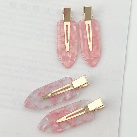 2Pcs Korean Style Anti-slip Teeth Hair Clip Acrylic Flat Seamless Hair Barrette Hair Accessories