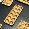 OLOEY 12-Slot Solid Wood Egg Storage Box