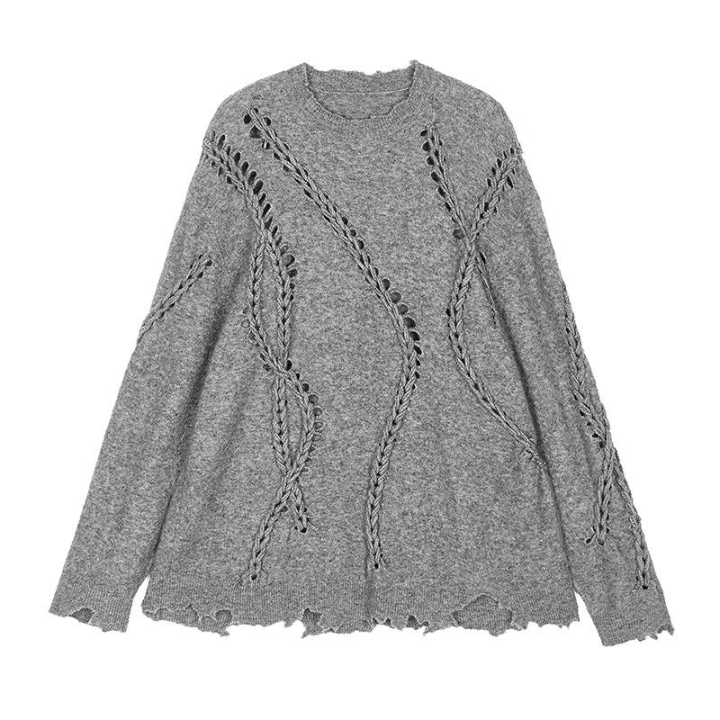 JNBY 2025 Autumn Loose Fit Wool Blend Pullover Sweater