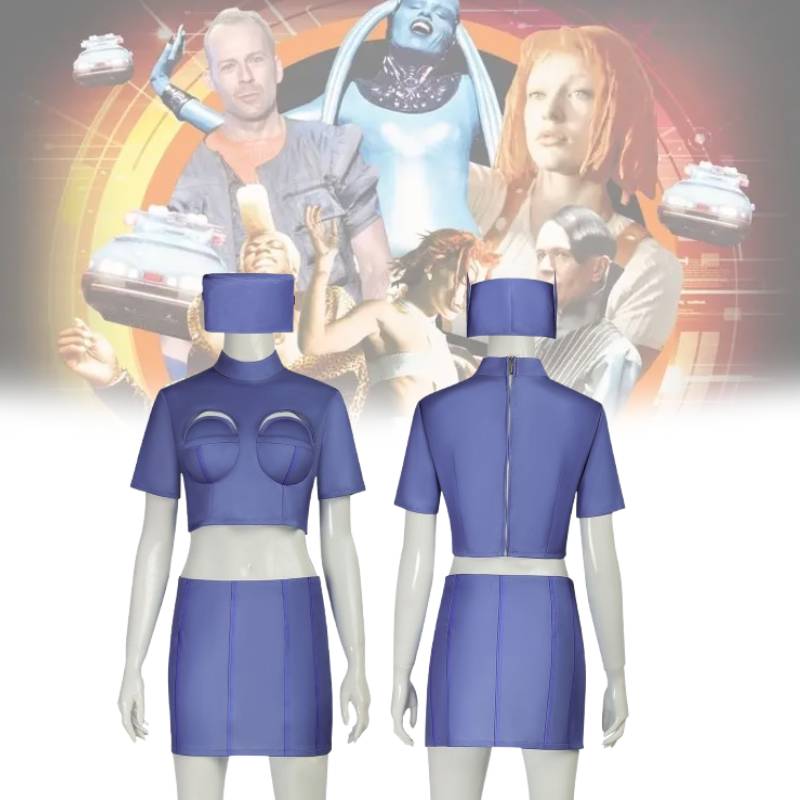 Fifth Element The Cosplay Flight Attender Costume Halloween Role Play Clothing