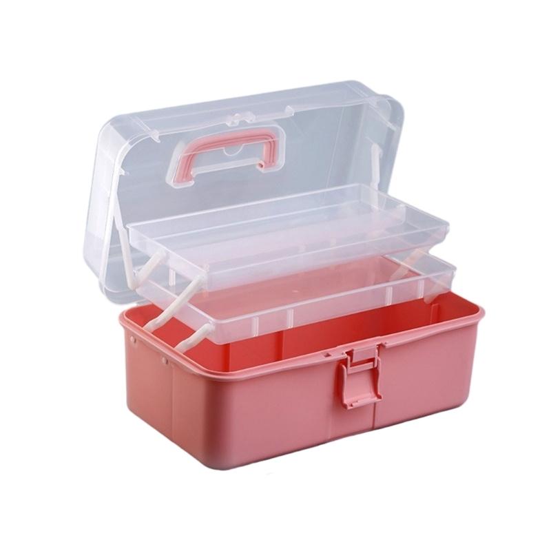 Multifunction Storage Box 3 Layer Storage Case Practical Plastic  Storage Box Medicine Storage Box for School Office