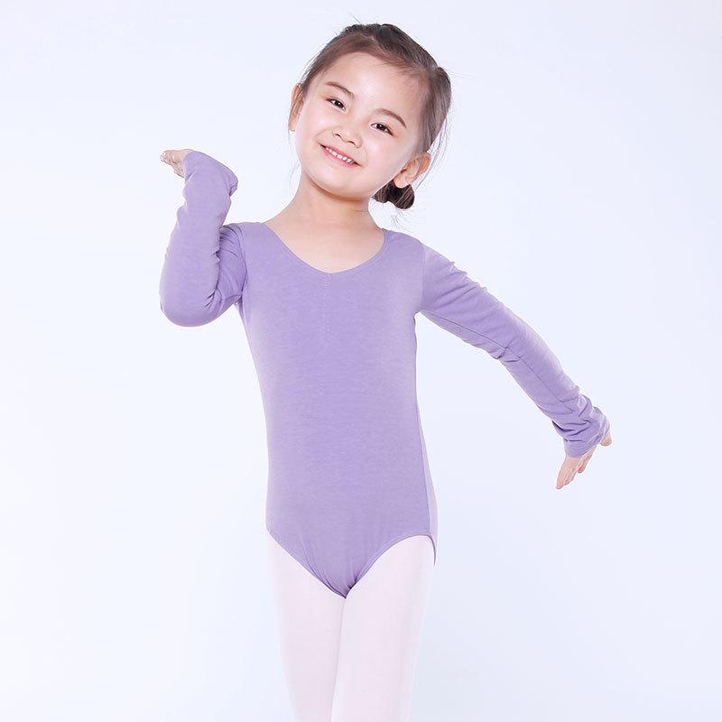 Dětský gymnastický a baletní cvičební dres s dlouhým rukávem