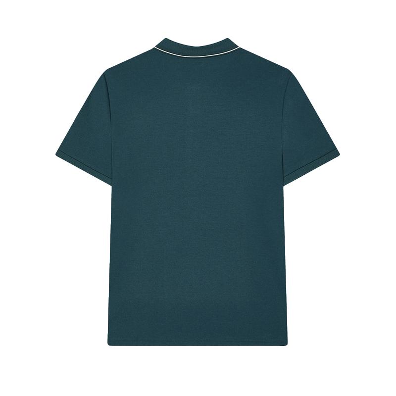 Fila Heritage Series Knitted Short Sleeve Polo Shirt Men Tops Wanshan-Green F11M428119FDG