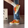 Niche sunset orange retro star board shoes women's 2 new versatile student orange sports bread shoes