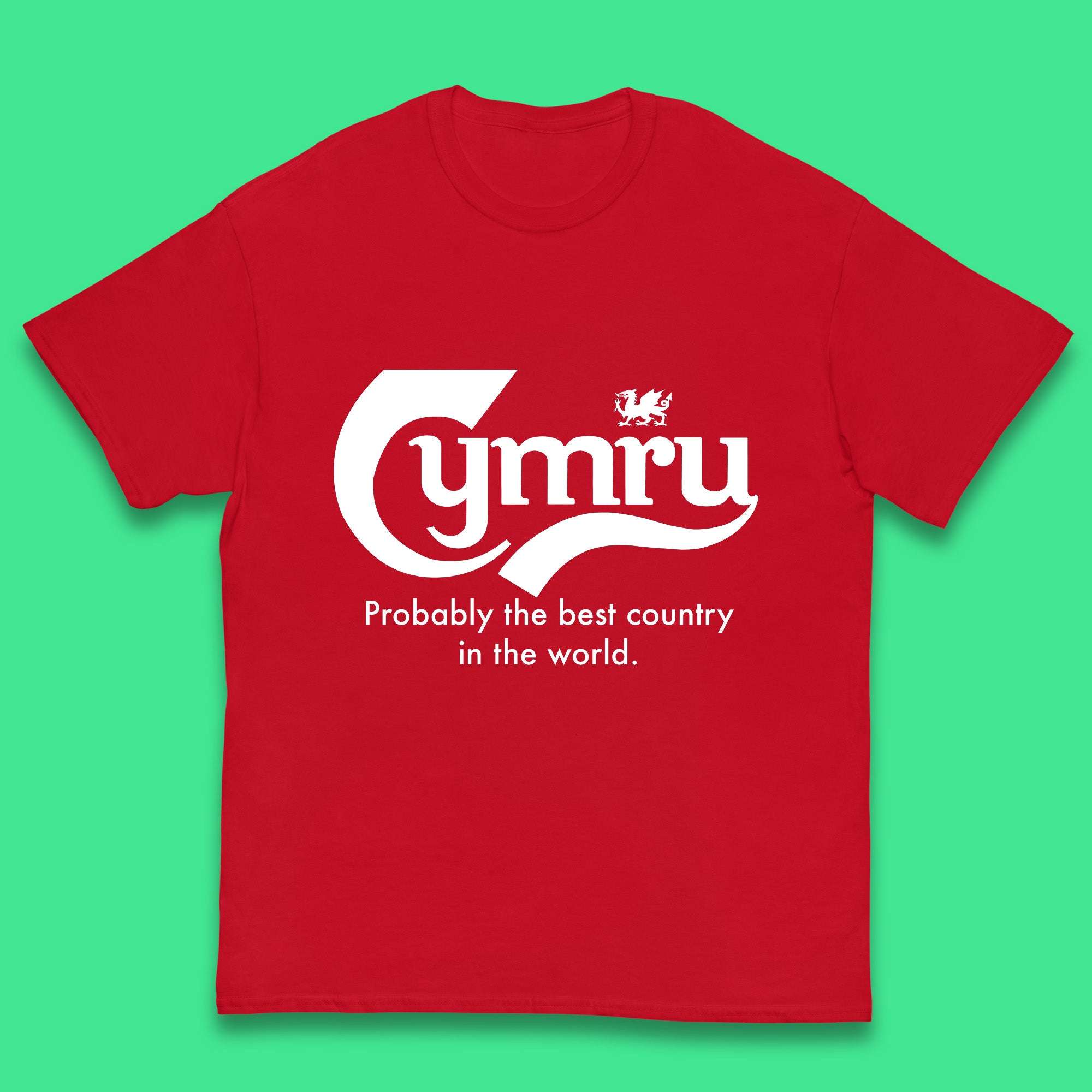 Cymru Probably The Best Country In The World Funny Carlsberg Wales Gift Kids T Shirt 160