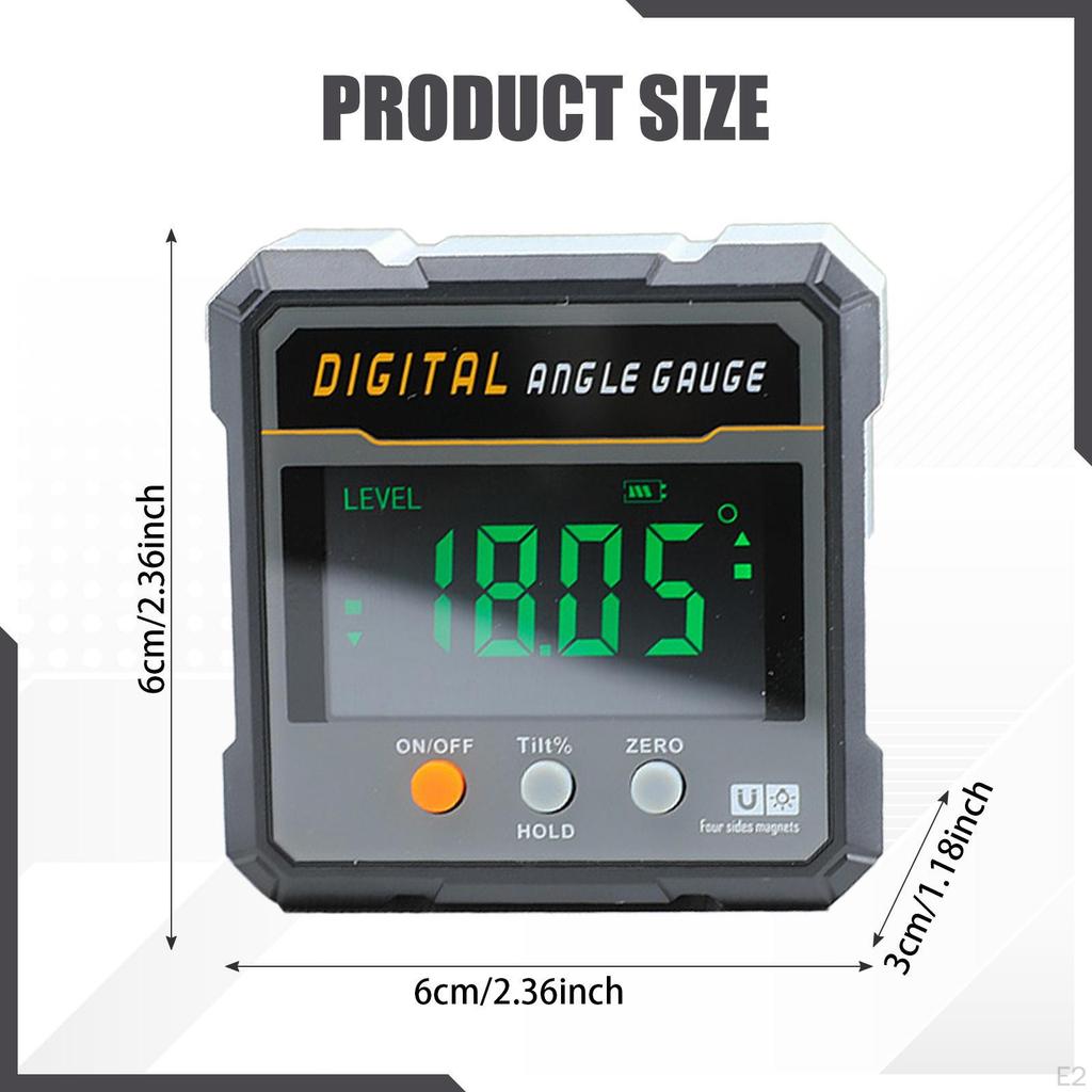 Digital Inclinometer Angle Gauge Display Construction Waterproof Measurement High
