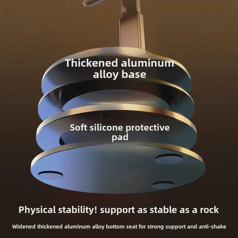 360° Rotating Metal Mobile Stand: Adjustable Height & Foldable for iPad/Tablets