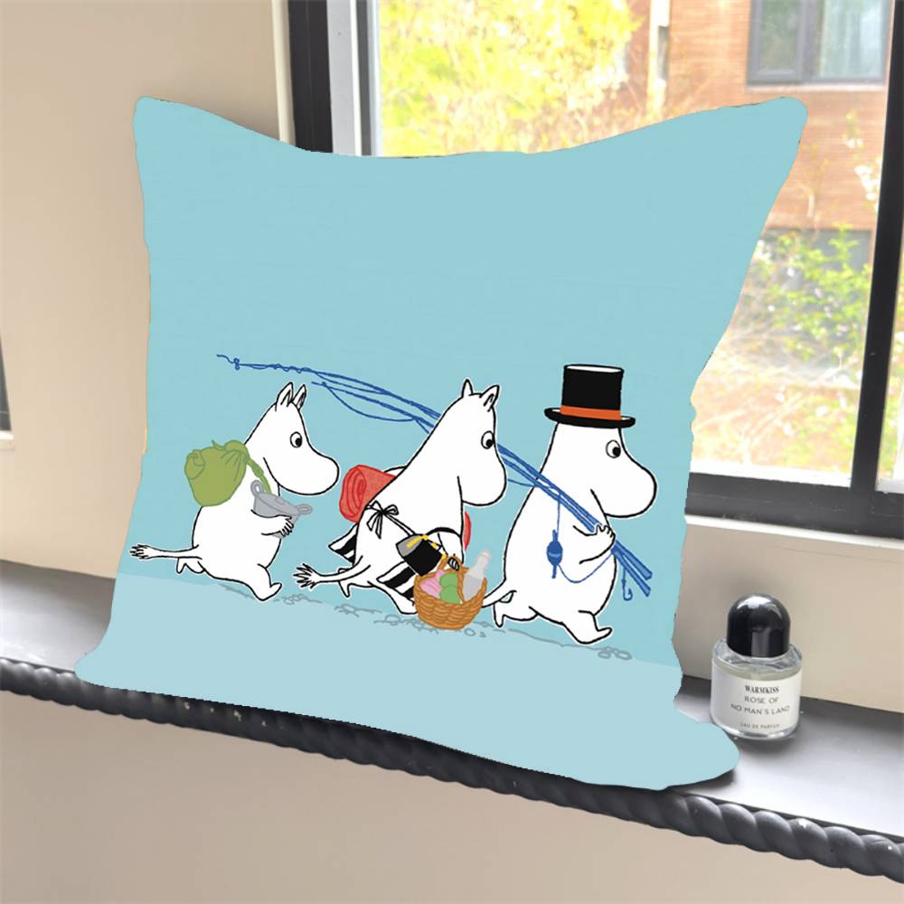 1PC Funda de Almohada Cuadrada de Dibujos Animados Linda N-MoominS Dormitorio Sofá Ocio Cojín de Confort Coche Decoración del Hogar