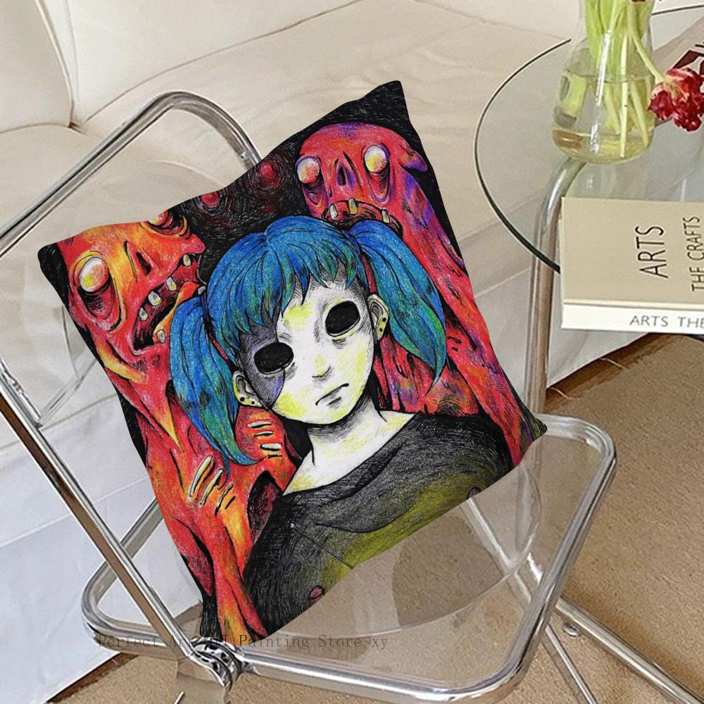 Game Sally Face Pillow Case Square Pillow Bedroom Sofa Leisure Comfort Cushion Car Living Room Home Decoration 40X40