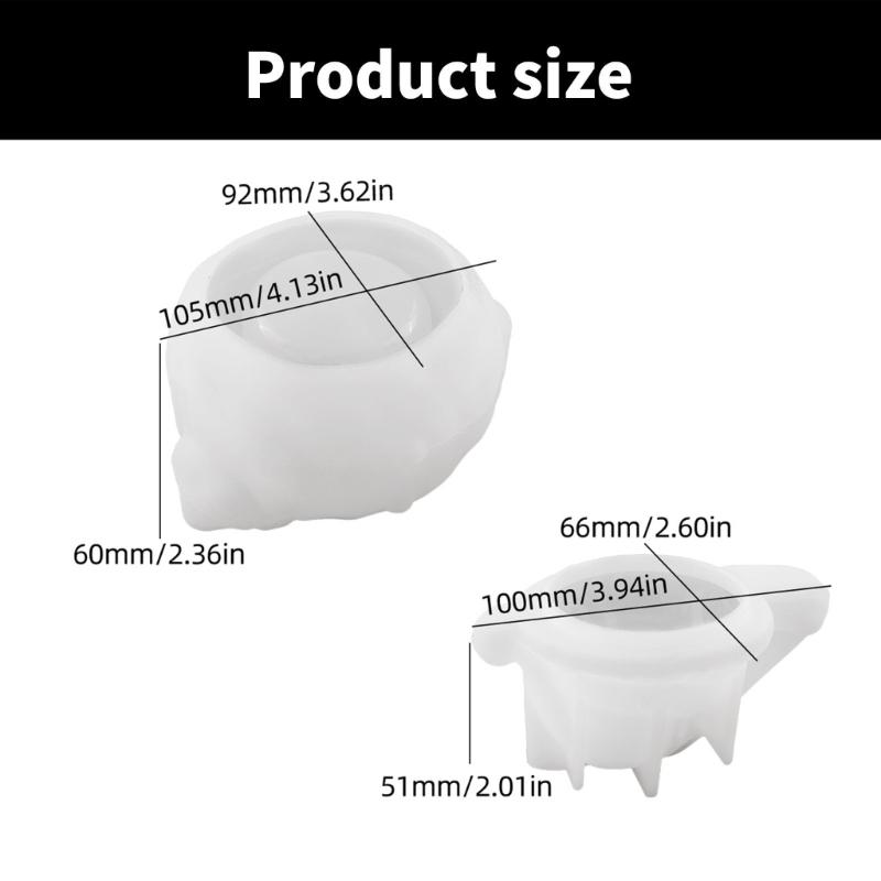 Fashionable Sturdy Silicone Candle Mold Stylish Resin Castes Mould for Craft Supplies Soap Making and Home Decoration
