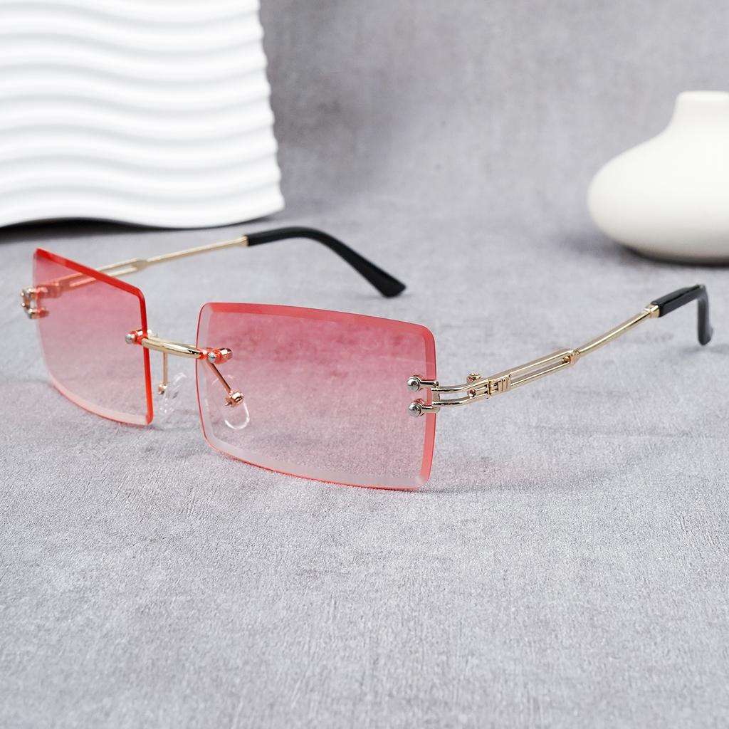 Frameless Rectangles For Women And Men - Uv400 Fashionable Sunglasses