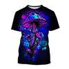 Psychedelic Mushroom 3d Print T-shirt Men Women Fashion Casual Short Sleeve Tops Tees Men Clothing Kids Tshirt Unisex Clothing