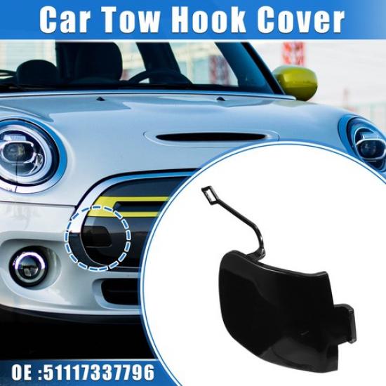 Car Front Bumper Towing Tow Eye Hook Cover for Mini Cooper 2014-2018 Black