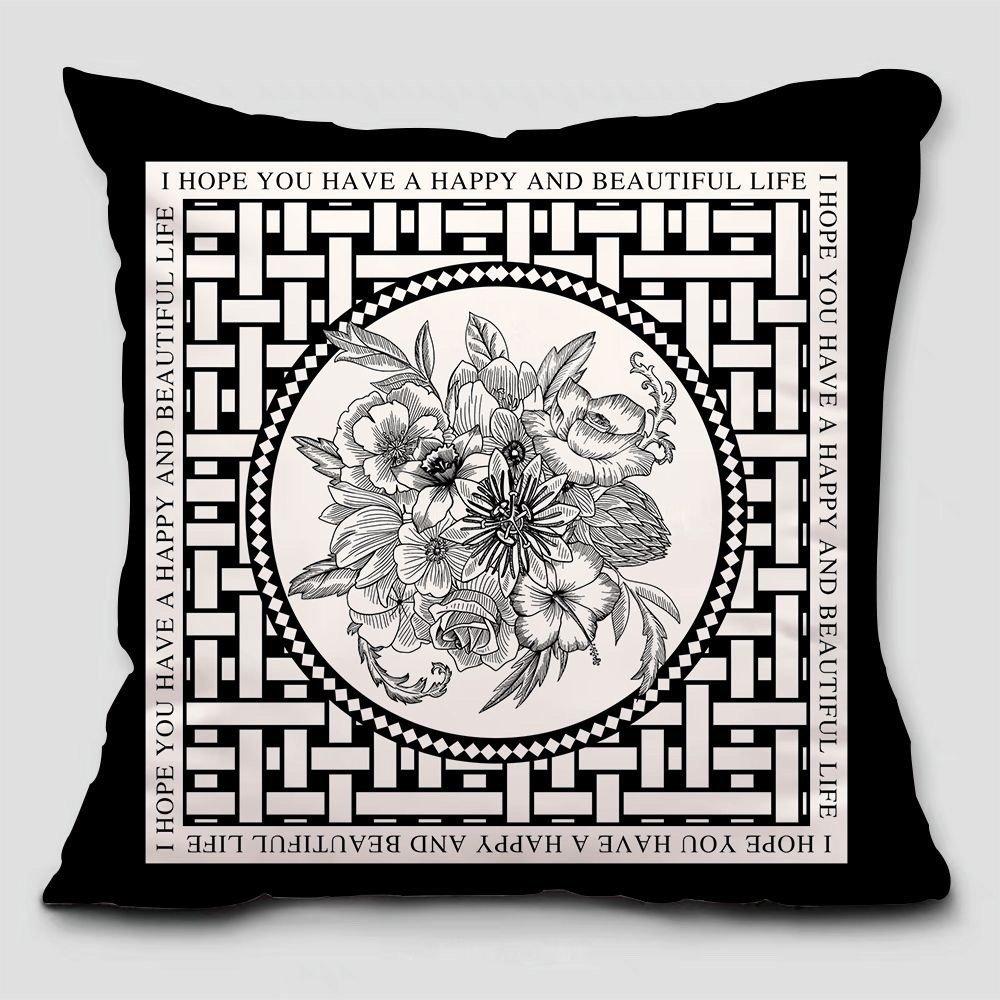 American Retro Style Pillow Cover Lamp Luxury French Sofa High-End Living Room Sofa Bedroom Home Ornament Cushion