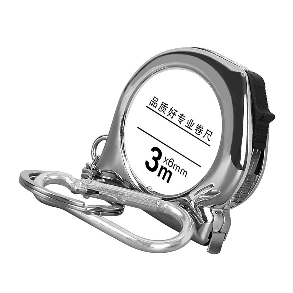 Steel Tape Measure Keychain 3meter Retro Mini Portable Clear Scale Key Chain Measuring Tool