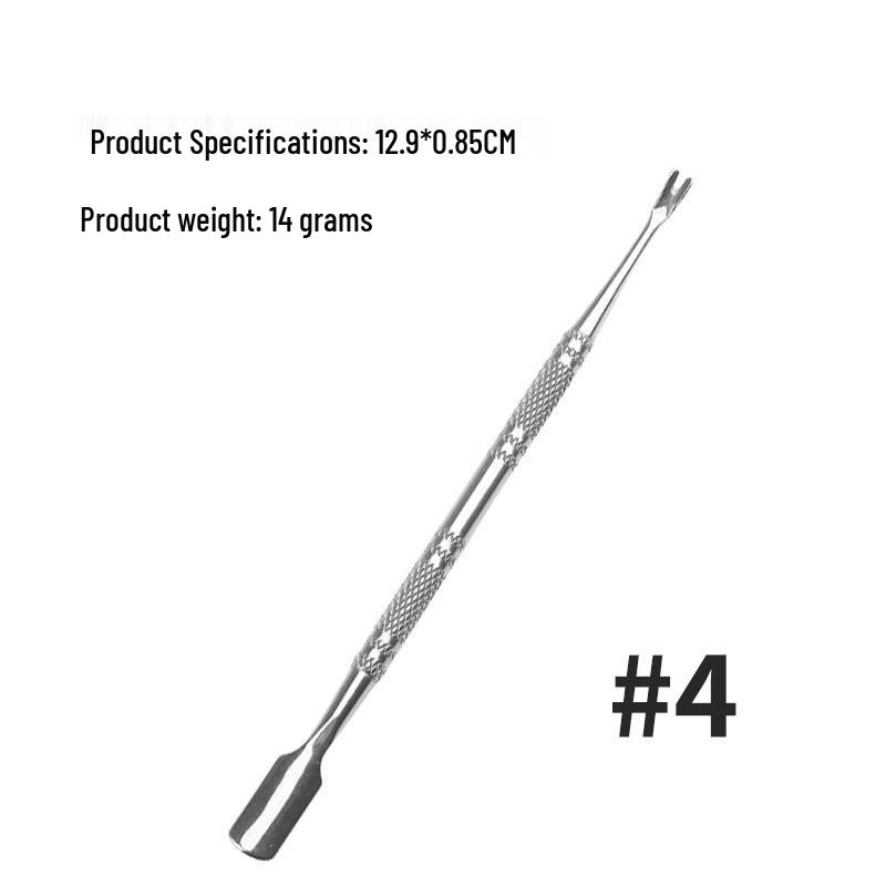 

Iridescent Stainless Steel Double-Ended Nail Pusher & Dead Skin Remover