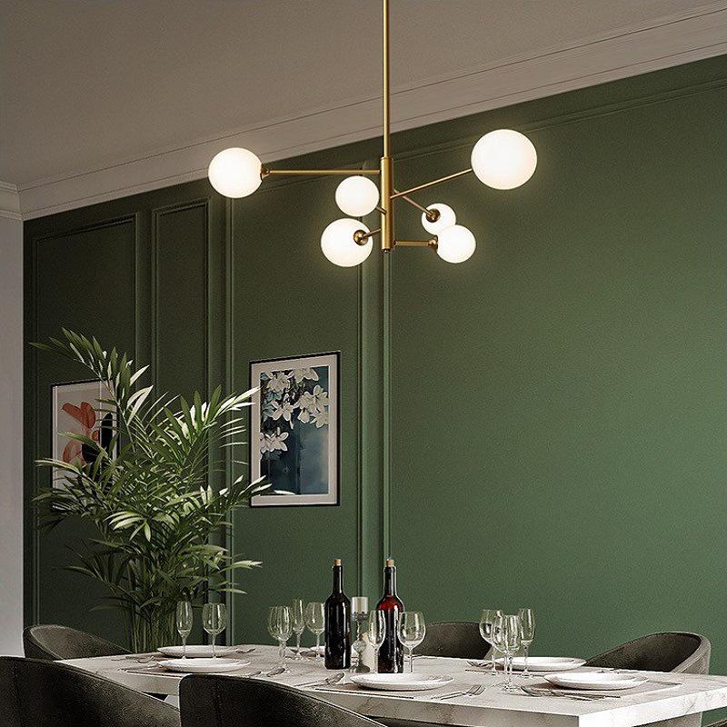 Nordic Luxury Golden Bubble Chandelier for Bedroom and Dining Room
