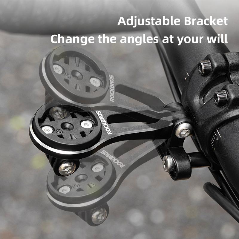 ROCKBROS Bicycle Computer Holder Bracket IGPSPORT Garmin Wahoo Computer Lightweight Aluminum Alloy Bracket Stem Adjustable Mount