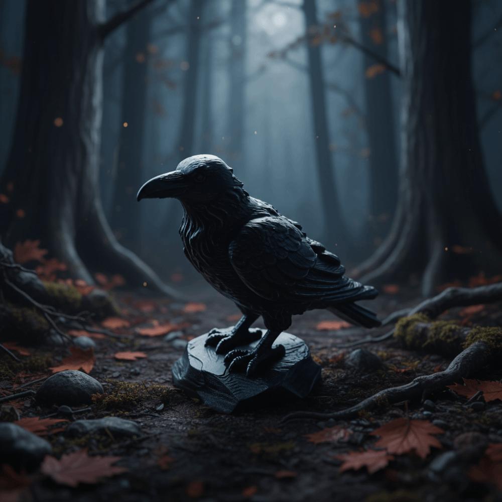 Raven Prop Crow Statue Crafts Gothic Style Bird Ornaments Craft Simulation Crow Model Balcony