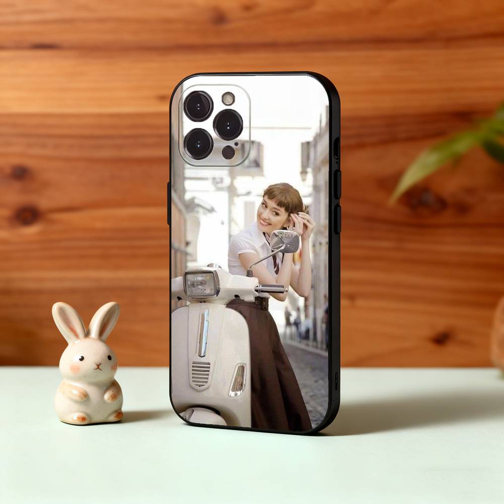 A-Audrey H-Hepburn A-Actor Phone Case For iPhone17,16,15,14,13,12,Plus,Pro Max, 5G Others Soft Black Cover