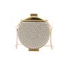 Mini Petite Luxury Diamond Inlaid Round Shaped Crystal Clutch Bag Women's Crossbody Bag Wedding Dinner Party Shoulder Bag
