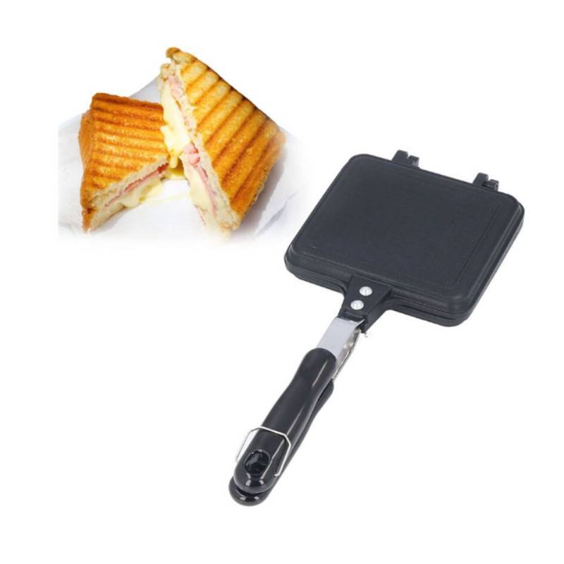 Sandwich Maker Pan With Nonstick Aluminum Griddle For Breakfast And Snack Preparation
