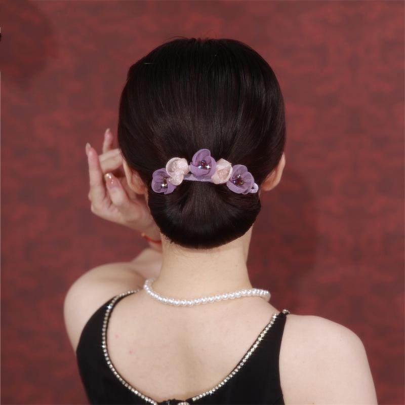 Ins Style Elegant Lazy Hair Curler Fshion Flower Fashion Flower Roller Hair Curler Lazy Hairpin Butterfly Hair Clips For Girls