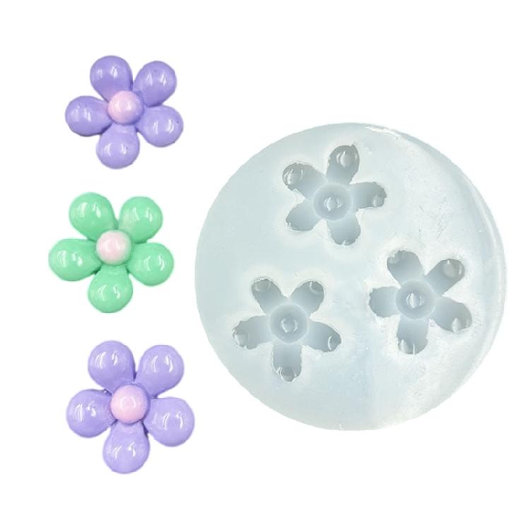 Silicone Craft Mold Collection 6 Flower Designs Rose Petal Pinecone Blossom Heat Safe Flexible For DIY Jewelry Creation