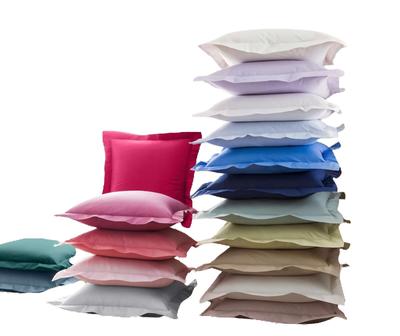 Putetrekk (x 2) 65 x 65 med 5 cm volang - 80 tråder percal kvalitet