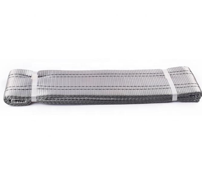 Safety Factor Grey Color Lifting Webbing Sling Manufacturer Hot Sell Product Crane Polyester Webbing Slings