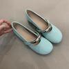 Gentle fairy wind ballet single shoes French evening wind metal buckle with skirt inner height increase Mary Jane shoes