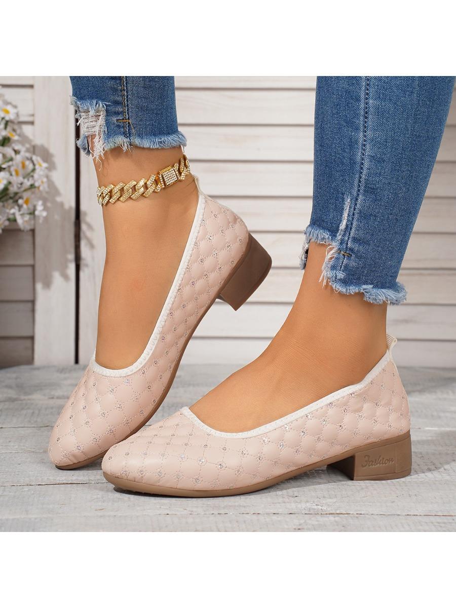 

Fashion 2025 Women Trend Flat New Casual Lightweight Office Dress Shoes Women Baotou Slip on Comfortable Elegant Loafers Shoes for Women 40 розовый